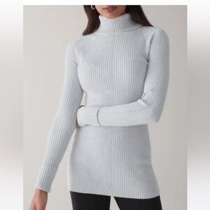 New WHBM lt. grey tunic turtleneck